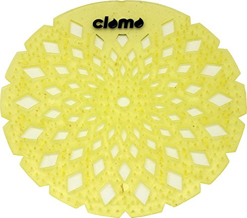 clomo 12 Stück Duftende Urinalsiebe (Urinaleinlage, Pissoir-Einsatz, Urinalsieb, Urinal Sieb) incl. 12 Einweghandschuhe (Duft: Citrus)