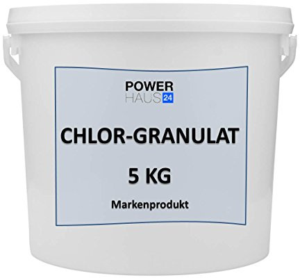 Chlorgranulat 5 KG Markenqualität von namhaften Herstellern, POWERHAUS24, Schnellchlor Granulat, schnelllösliches Chor