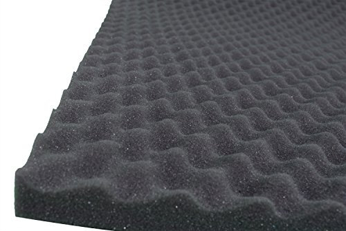 Keyhelm | Fonoassorbente Bugnato | 100x100x3 cm D25 Grigio antracite | Pacco singolo | Correzione Acustica Medio Alte Frequenze | Studi di registrazione