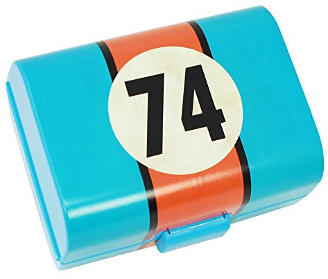 com-four® Brotdose 74 im Vintage Stil für unterwegs - Lunchbox mit 3 Fächern - Frühstücksbox 17 x 13 x 10 cm (01 Stück - 74)