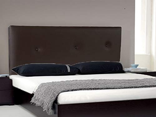 DecorQUALITY Cabecero Cama tapizado Polipiel Mod. Dublin Todas Las Medidas y Colores (marrron wengue, 135 * 70)