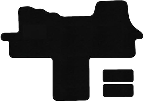 Fußmatten passend für Citroen Jumper II Typ 250 alle Sitzvarianten (Baujahr 2006-2024), Deluxe schwarz | 1-TLG + 2 Trittstufenmatten | Umrandung schwarz