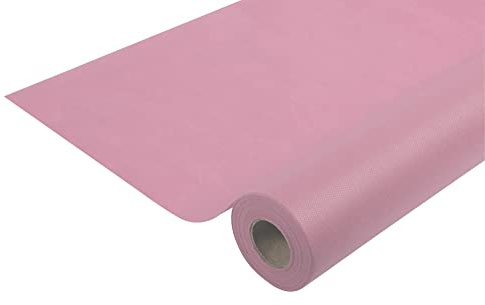 Pronappe - Réf. R781051I - Nappe jetable en non tissé spunbond - Rouleau de 10 M de long X 1,20 M de large - Matière indéchirable, déperlante et essuyable - Couleur rose poudré