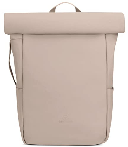 Johnny Urban Rucksack Damen & Herren Beige - Henry - Rolltop Backpack mit Laptopfach für Uni Business Arbeit - 15L - Wasserabweisend