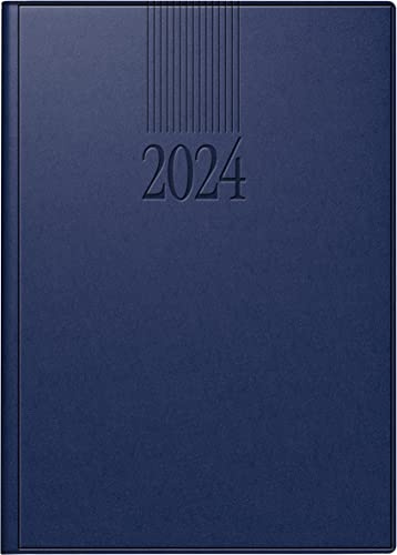 rido/idé Tageskalender Modell ROMA 1 2024 1 Seite = 1 Tag Blattgröße 14,2 x 20 cm dunkelblau