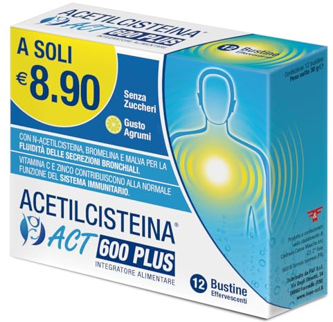 Acetilcisteina Act 600 Plus 12 bustine