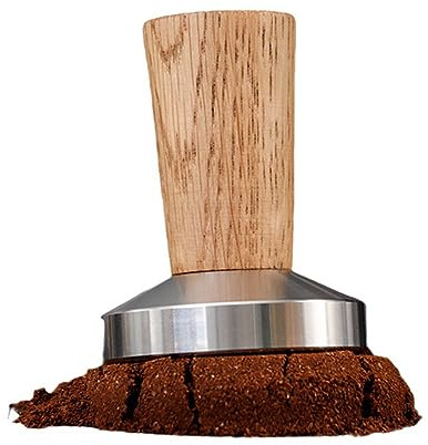 Fowecry Coffee Tamper Espresso Stamp: Coffee Tamper Real Wood Handle, Espresso Tamper Includes Silicone Cushion Easy Install 49mm