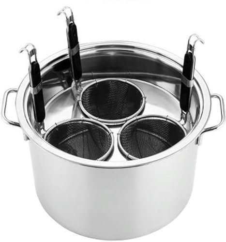 BTURYT Pentola, Set di Inserti per Cuocipasta per Pentola Multifunzionale, Set di Cuoci Pasta in Acciaio Inossidabile con Divisore E Colino Scolapasta, Pentole per Cottura della Pasta