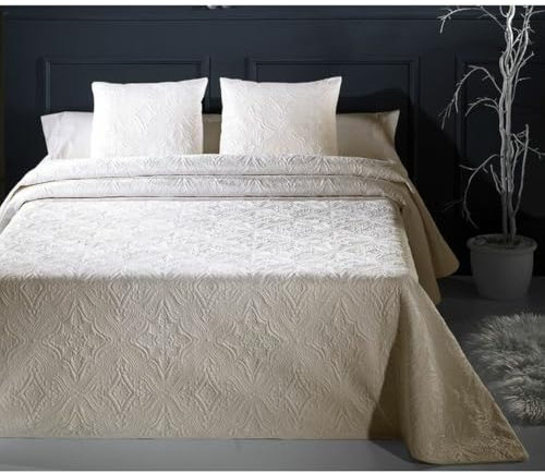 Hosteline TAMBRECONFO Tagesdecke Beige Bett 90 cm Bett 105 cm (1 Stück)
