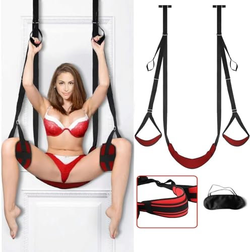LDENUXI Sex Furniture for Bedroom, Door Swing Accessories Kit Sweater S-ex Frequent Flyer BDSM S-ex Toys S-ex Slingshot Swing for Adults Bondage Love Slings for Adult Couples with Adjustable Straps