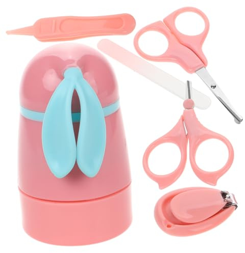 ibasenice Nagelpflegeset für Neugeborene mit Elektrischer Nagelfeile Nagelknipser für Junge Mädchen und Niedlichem Etui Essential für Wickeltaschen