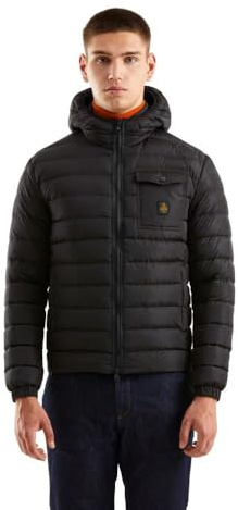 RefrigiWear Uomo Piumino Modello Hunter (IT, Testo, XL, Regular, Regular, nero)