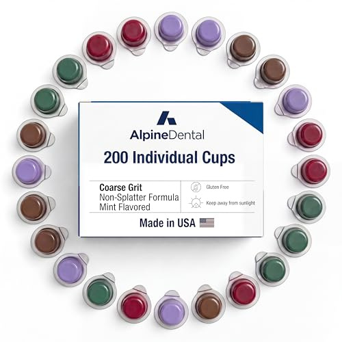 Alpine Dental - Blanc Tooth Polish Non Splatter Fomula, Assorted Flavors, Coarse Grit, Box of 200