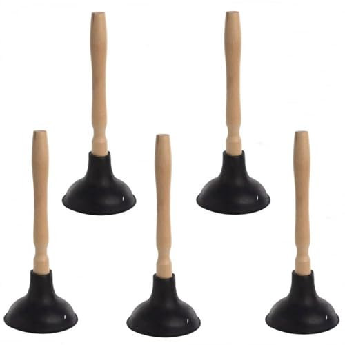 5er Set Ausgussreiniger Saugglocke Pömpel Abflußreiniger 30cm Rohrreiniger Ø 11,5 cm Gummistampfer Abfluss, Toilette, Waschbecken, Dusche, Badewanne