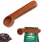 2-in-1 Wooden Coffee Scoop with Bag Clip - Multi-Functional Coffee Spoon Clip - Coffee Spoon Scoop and Bag Clip - Funny Kitchen Gift for Men & Women (Birthday, Housewarming)