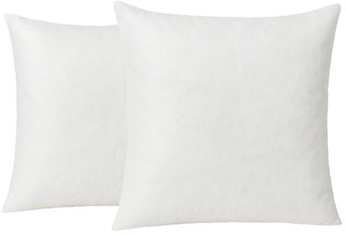Pro Home 40x40 Cushion Insert Soft & Fluffy Cushion Pads 16x16 Inches Cushion Inserts Hypoallergenic 40x40 Cushion Inner Hollowfiber Fill Cushions For Home, Sofa, Couch & Bedroom (Pack Of 2)