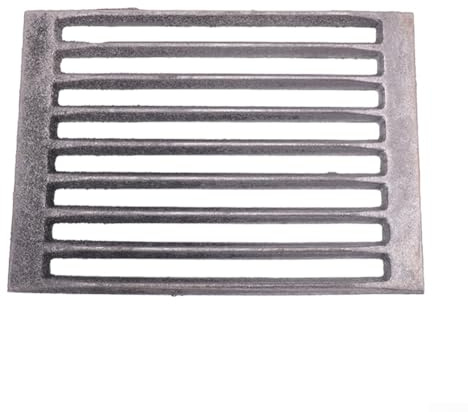 Rejilla de fuego de hierro fundido para chimenea, piezas de repuesto cuadradas compatibles con estufas Hark, diseño rectangular para quemar leña (27 x 19,5 cm)