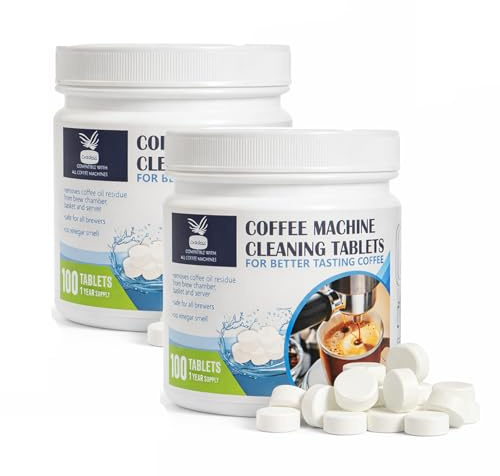 200 Pcs Espresso Machine Cleaning Tablets Daily Backflush Cleaner Group Head Oil Remover, Compatible with Sage, Breville, DeLonghi, Gaggia, Bosch Tassimo, Dolce Gusto