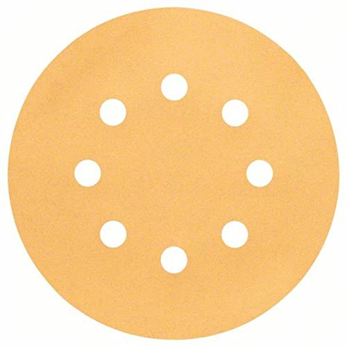 Bosch Professional Schleifblatt für Exzenterschleifer Holz und Farbe (50 Stück, Ø 125 mm, Körnung 40, C470), Blau