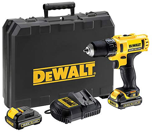 DEWALT DCD710C2 Perceuse-visseuse sans fil 10,8 V lithium-ion XR avec 2 batteries, chargeur et mallette de transport