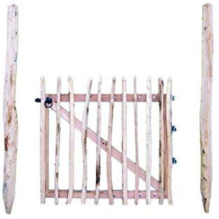 Zauntor für Staketen Einzäunung mit ca. 100x105cm - Pfosten für Sichtschutzwände, Elementhalter, Gartenpfosten, Zaunpfosten, Einschlaghülsen, Aufschraubhülsen, Pfosten zum einbetonieren, Pfosten für den Erdverbau, Pfostenträger, U Montageprofil, WPC Zubehör, Aufschraubpfosten, --> großes Sortiment an Sichtschutz, Bambus, Schilf, Naturprodukte und Zubehör für Garten