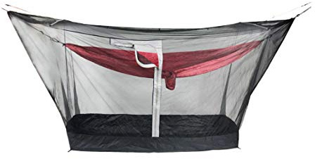 Grand Trunk Mozzy 360 Bug Net | 360° Hammock Mosquito Net with Bathtub Bottom, Spreader Bars & Stakes | Fits Most 11' Hammocks | Black