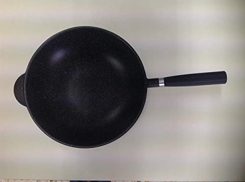 Pentolpress Wok 32 cm, Effetto Pietra Manico Staccabile.
