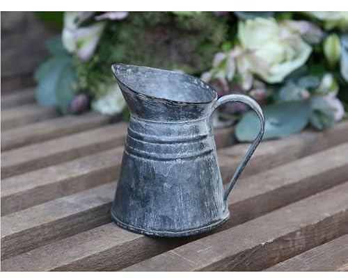 Chic Antique Krug Kanne Vase Gießkanne Metall Zink Nostalgie französicher Landhaus- Stil