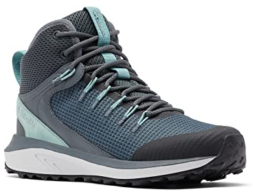 Columbia Trailstorm Mid Waterproof Botas Montaña De Senderismo Y Trekking para Mujer, Gris (Graphite x Dusty Green), 36 EU