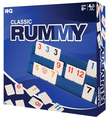 Point Games Klassisches Rommé-Spiel – Rommé-Spiele mit dreistufigen exklusiven klappbaren Spielständern in Originalgröße, 2–4 Spieler, tolles Geschenk für Kinder und Erwachsene