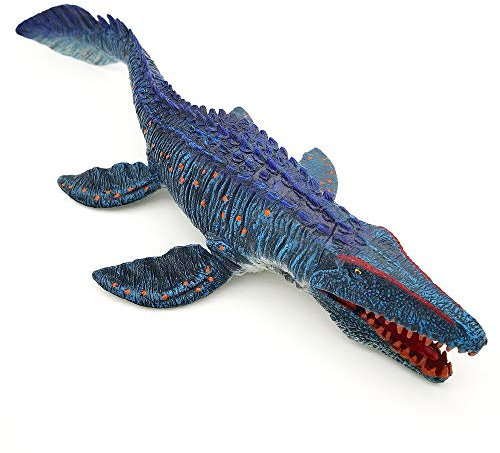 SIENON Jurassic Mosasaurus Dinosaurier-Spielzeug 34cm, realistische Dinosaurier-Spielzeugfiguren, Dino-Figur, große Tiefsee-Kreatur aus Kunststoff handbemaltes Ozean-Tiermodell-Spielset, Kuchendeckel