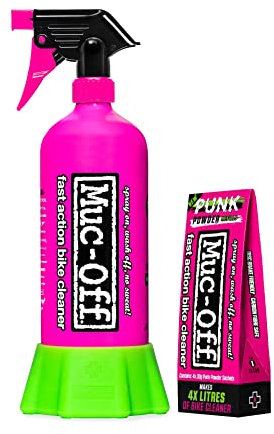 MUC OFF detergente Punk Powder Bike Cleaner 4 pezzi + Bottiglia in alluminio