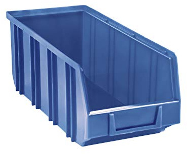 Set 8 contenitori in PEHD a bocca di lupo L 145 x H 125 x P 335 - Blu