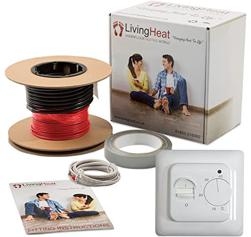 Electric Underfloor Heating Cable System - 200 Watt/m² - 19/m² - M1 Manual Thermostat