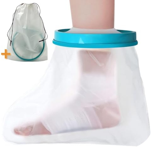 MEDIMINA - Protector Escayola Pie Adulto, Funda para Escayola Pie y Dedos, Cubre Escayola Pie Adulto Unisex para Ducha, Protección Total Impermeable contra el Agua