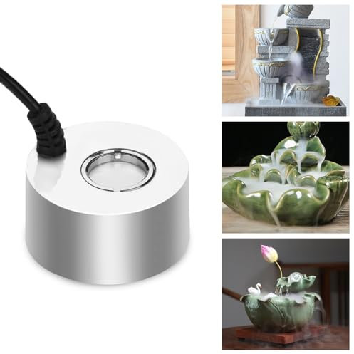 SUNJULY Nebulizzatore ad ultrasuoni, 350 ml/h, nebulizzatore a ultrasuoni, per fontana, stagno, acquario, giardino, rockery, Halloween Pumpkin e vaso da strega