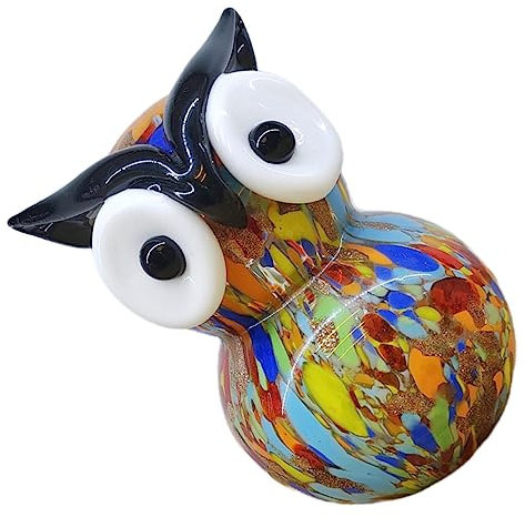PRETYZOOM Glas Eulenfigur Für Schreibtisch Heim Dekor Filigranes Eulenmodell Aus Hochwertigem Glas Exquisiter Tischschmuck Für Wohnzimmer Und Büroeinrichtung