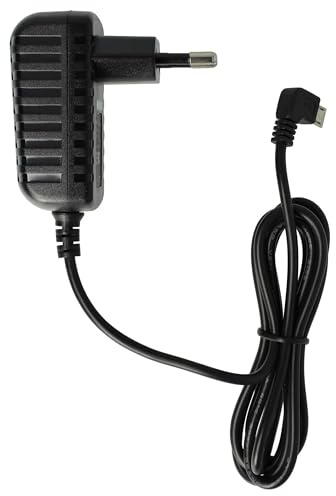 vhbw Micro-USB Ladegerät 1,0 A / 5V kompatibel mit Philips Avent SCD923/26, SCD921/26 Babyphone, gewinkelt Schwarz