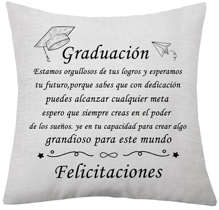 Regalo de Graduación Amiga Funda de Almohada Cojín Cubierta de Graduación Regalo de Compañeros de Clase Regalos de Graduación de Compañeros de Clase Mamá Amigos Graduación (A)