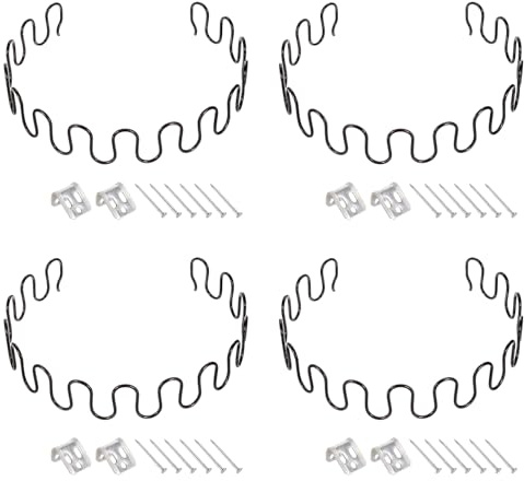 sourcing map 4 set di molle per tappezzeria, kit di riparazione per cuscini cadenti da 65 cm, con clip e chiodi, per mobili, divani, sedie reclinabili