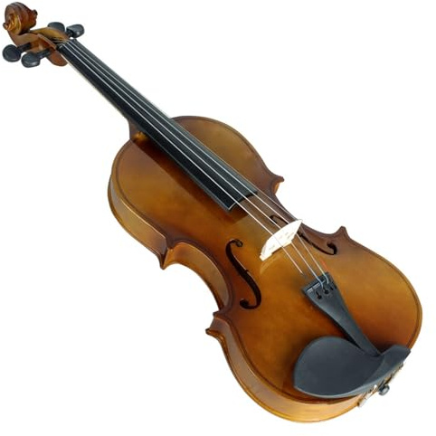 Violine Natürliche Farbe Lindenholz Violine Anfänger Übungsgeige Flügel Geigenkasten(4/4 black)