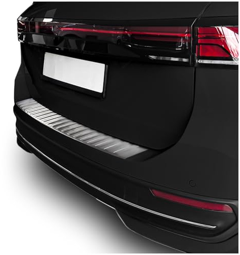 teileplus24 Parachoques protección para VW Passat B9 Variant 2024- | Cinta de montaje preinstalada de aluminio, paño de limpieza inoxidable