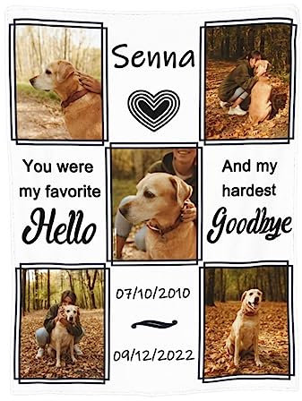 Kevcer Hundedecke mit Foto und Namen, personalisierte Hundedecke, Katzenbild, Haustier-Fotodecke, Geschenk, 101,6 x 127,7 cm