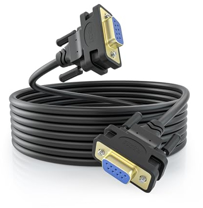OIKWAN DB9 RS232 Serial Cable Female to Female, 3.3 Feet 9 Pin Crossover Cable for Data Communications
