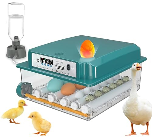 Automatischer Brutmaschine für 12 – 16 Eier, Inkubator für Eier, automatisch, Brutmaschine mit automatischem Wenden der Eier und automatischer Befeuchtung (16 Eier)