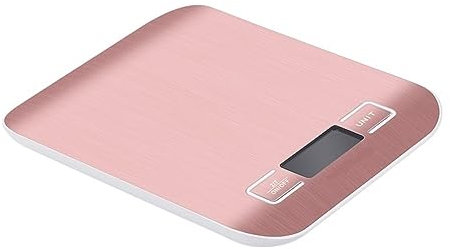 MOKLYF Bilancia da Cucina Digitale, Display LCD 1 g/0,1 oz Bilancia Alimentare in Acciaio Inossidabile di precisione per Cucinare e cuocere Bilance elettroniche(Rosa rossa-10Kg