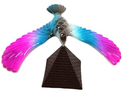 Yeory Balancing Bird, Plastic Balance Bird with Pyramid Stand, Fun Stress Relief Balancing Toy, Balance Finger Toy for Office Desk Display Decor, Random Color