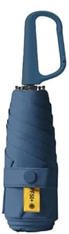 erised's bifrost Mini-Reise-Regenschirm mit Karabiner-Griff für Damen, Herren, Kinder, 6 Rippen, kompakt, tragbar, leicht, klein, Anti-UV-Schutz, Teflon-Beschichtung, wasserdicht, Sonnenregen