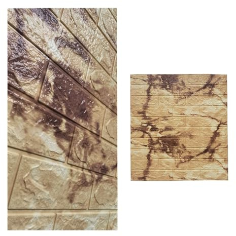 Panneaux Muraux 3d,Papier Peint Brique Papier peint auto-adhésif 3D épais, 70x77cm, 10 pièces, éponge Crash, Imitation brique, marbre, autocollant mural Uso apto para décoration murale de maison, DIY