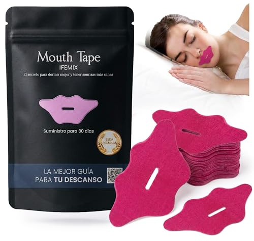 IFEMIX Mouth Tape De Seda Premium + EBook Con Guía De Uso, Antironquidos Para Dormir, Tiras Bucales Para Dormir, Cinta Bucal Para Dormir Hipoalergénica, Mouth Tape For Sleeping, Myotape